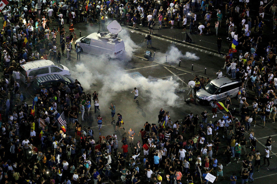 A massive anti-corruption rally in Bucharest