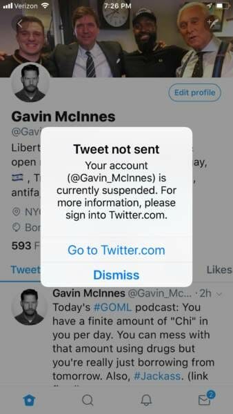 Gavin McInnes twitter ban