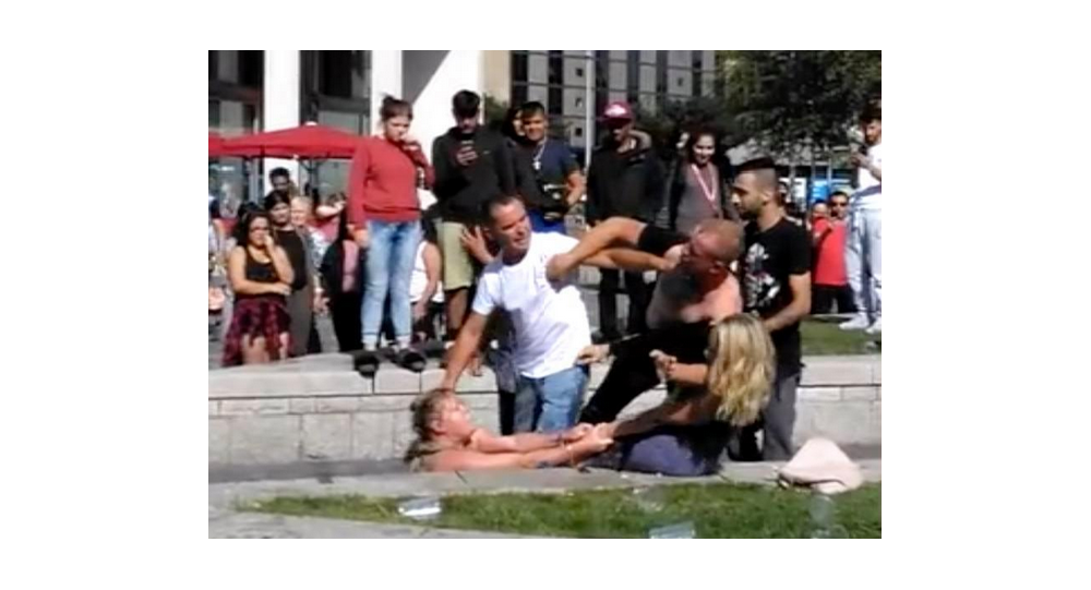 Bradford street brawl