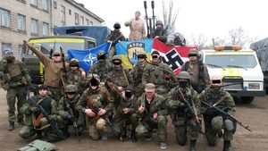 Members of the Israeli funded neo-nazi Azov battalion