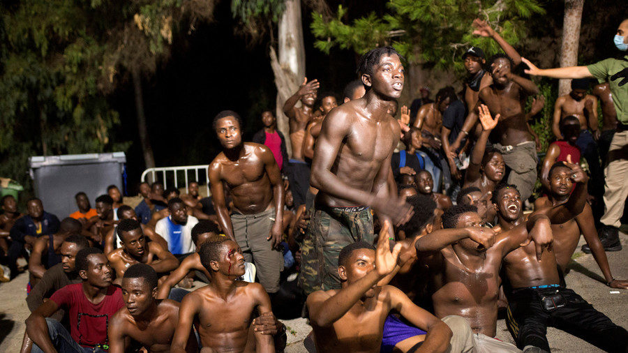 Click to enlarge African migrants