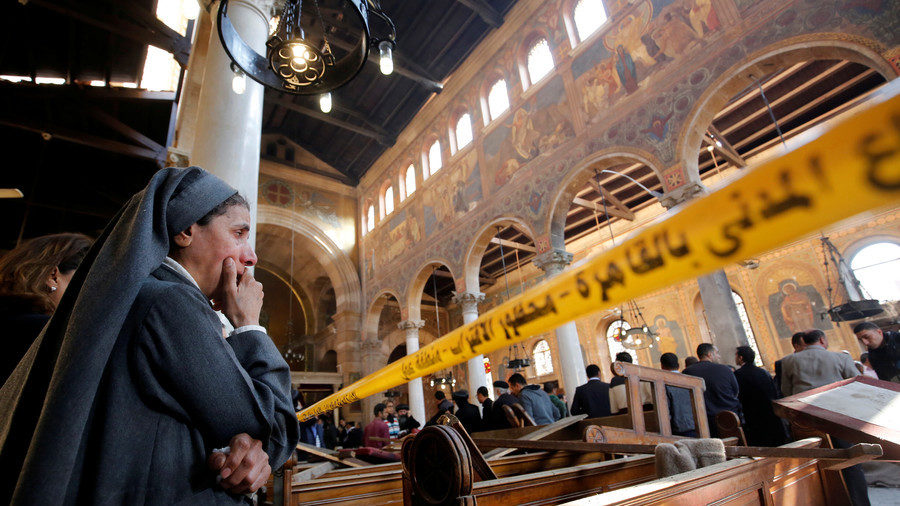 Click to enlarge A nun cries