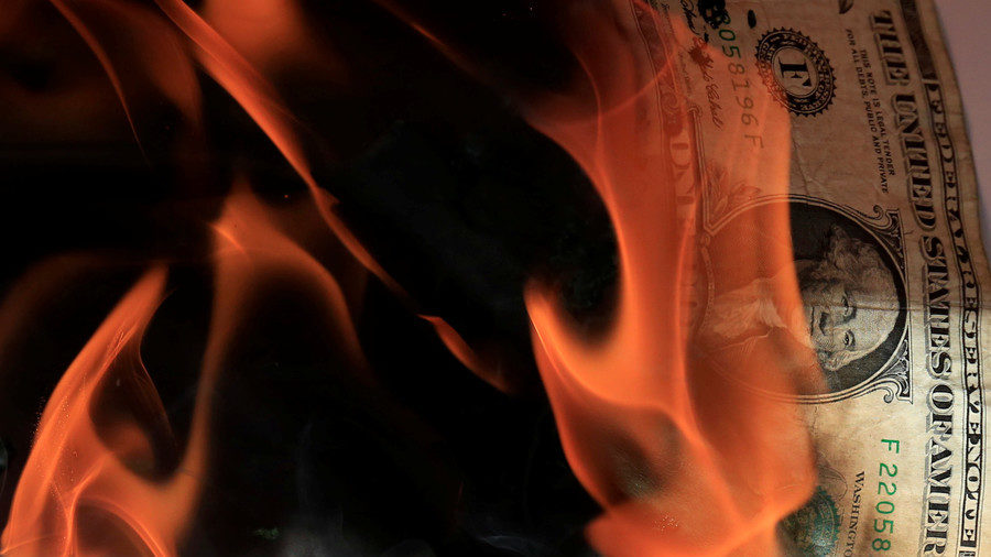 Click to enlarge dollar burning