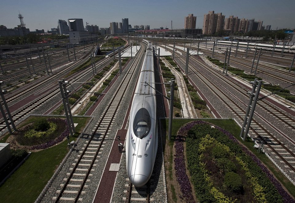 Click to enlarge high-speed train