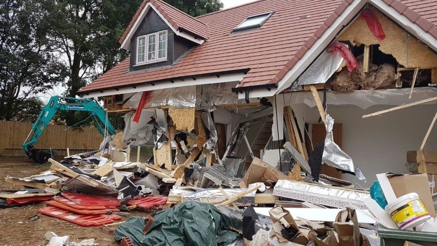 Demolished house
