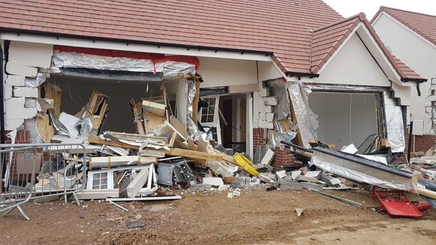 Click to enlarge Demolished house