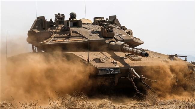 An Israeli Merkava battle tank