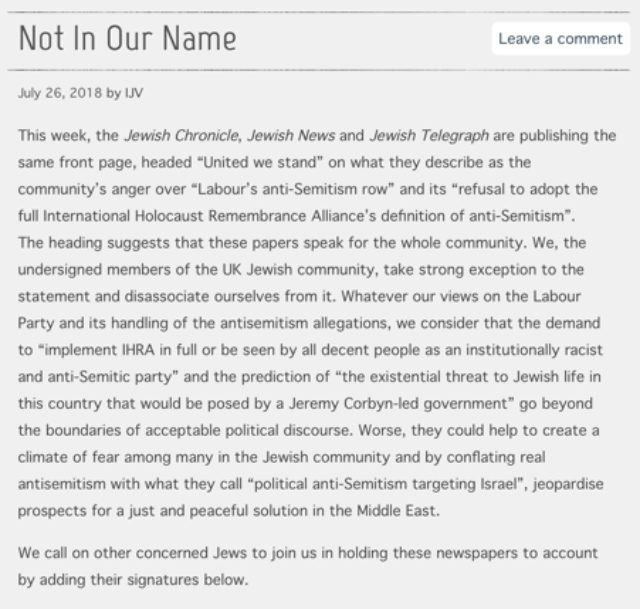 Click to enlarge Not in our name document