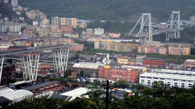 bridge collapse genoa ital 2018