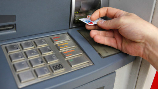 Click to enlarge Bank ATM card transaction