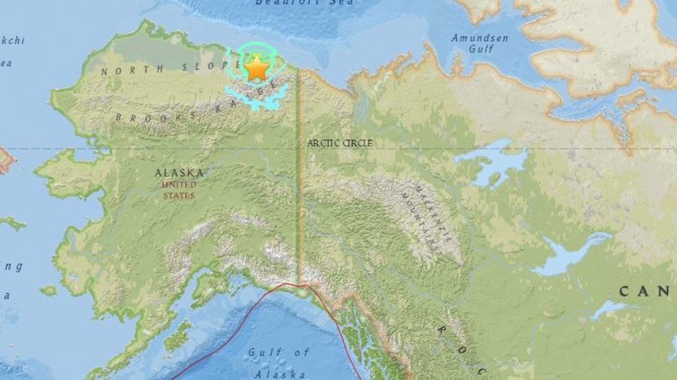 Click to enlarge A 6.4-magnitude earthquake hit Alaska on Aug. 12, 2018