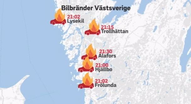 Click to enlarge car burning sweden