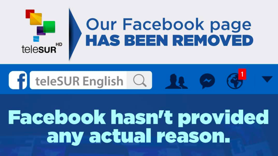 facebook telesur taken down
