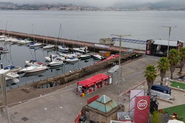 Boardwalk collapse Vigo Spain