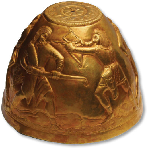 Click to enlarge detail gold cup scythians