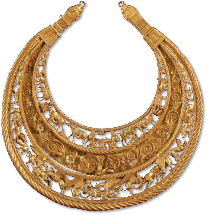 Click to enlarge gold neck pectoral scythians