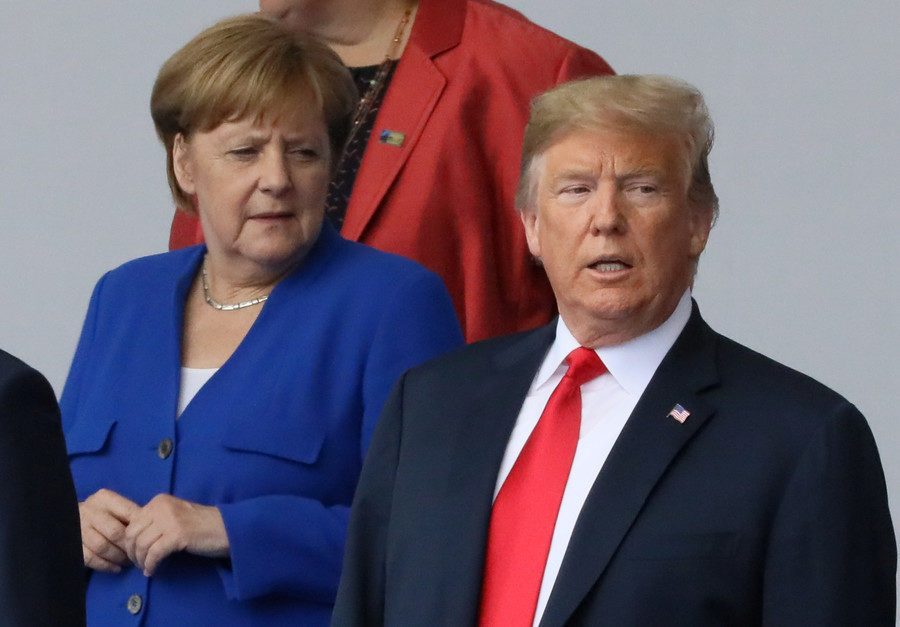 Click to enlarge Merkel and Trump