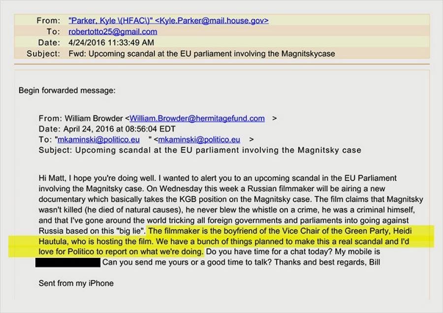 browder email to politico