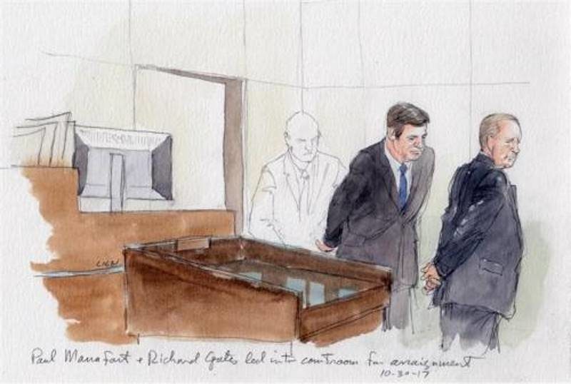 Click to enlarge Courtroom sketc, Manafort trial
