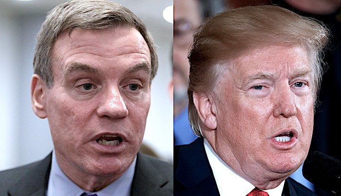 Mark Warner, Trump