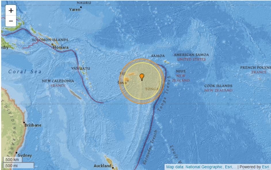 earthquake fiji