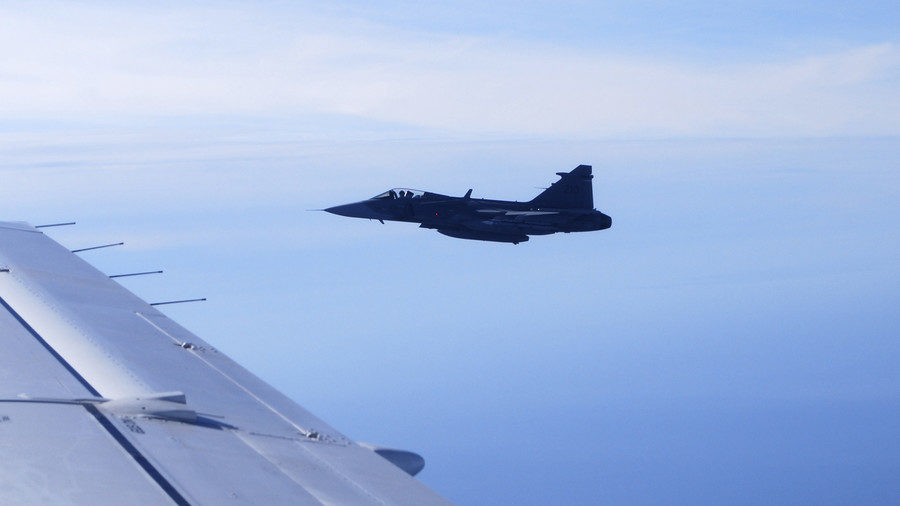 Swedish Saab JAS 39C Gripen fighter jet
