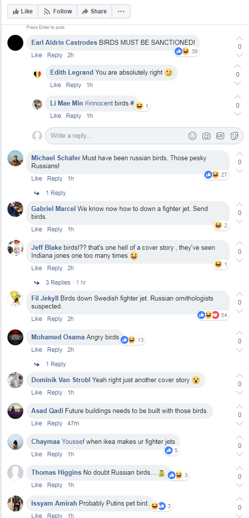 Click to enlarge social media users troll Sweden