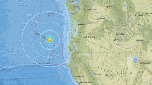 earthquake struck off the coast of Oregon