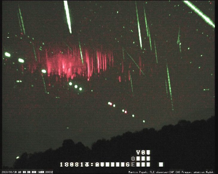 Red Sprites And Meteors Taken by martin popek on August 14, 2018 @ Nýdek, Czech republic