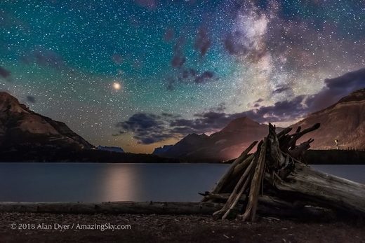 Click to enlarge mars glitter path reflection water