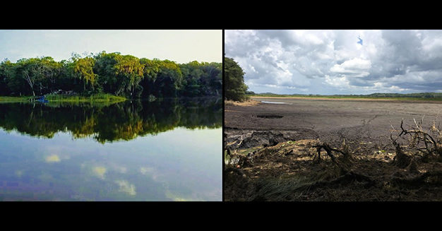 Large Sinkholes Drain Lagoon In Mexico Earth Changes