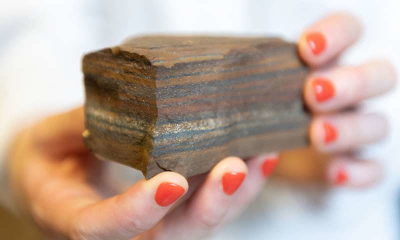 Click to enlarge iron in tiger eye stone