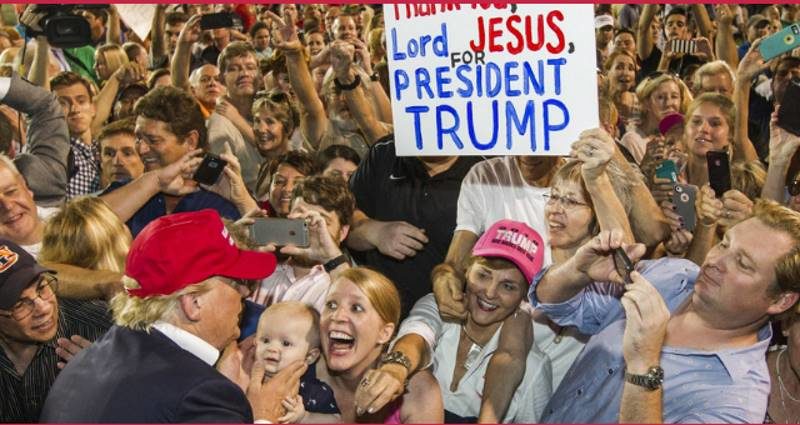 Click to enlarge Trump supporters