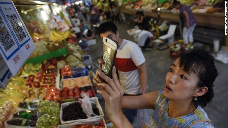china qr codes payments