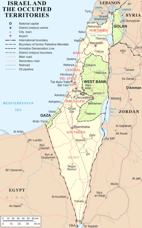 Click to enlarge map israel