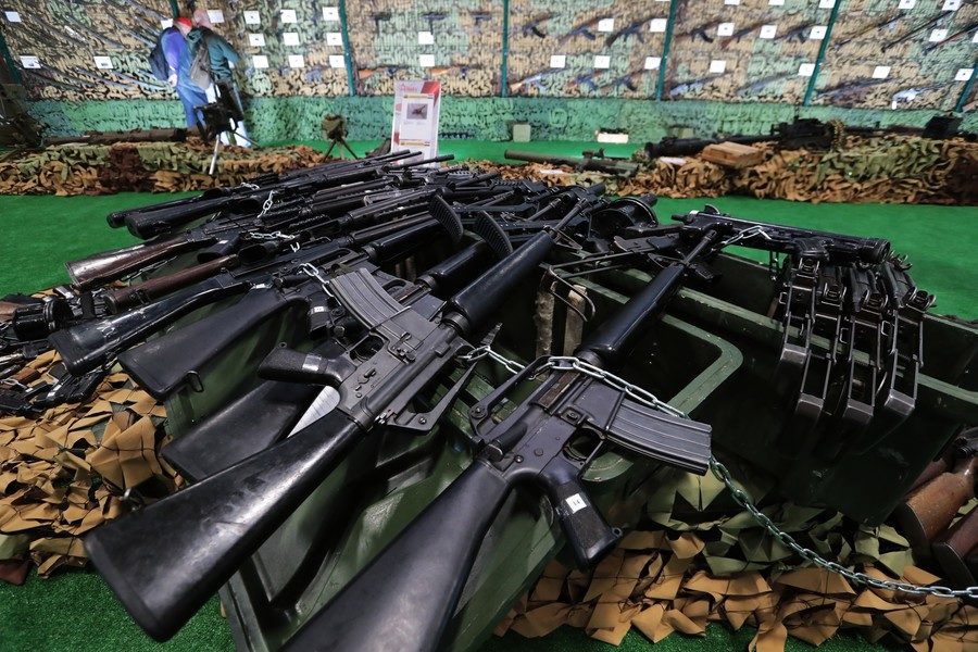 Large amount of various US-made weapons