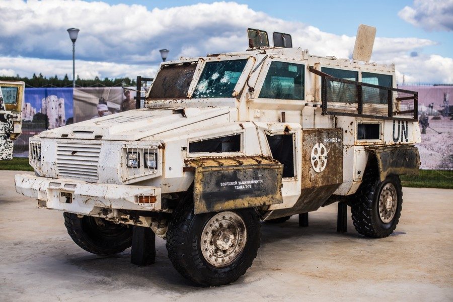 RG-31 Nyala MRAP with UN markings