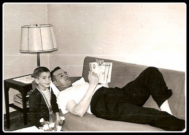 father and son retro