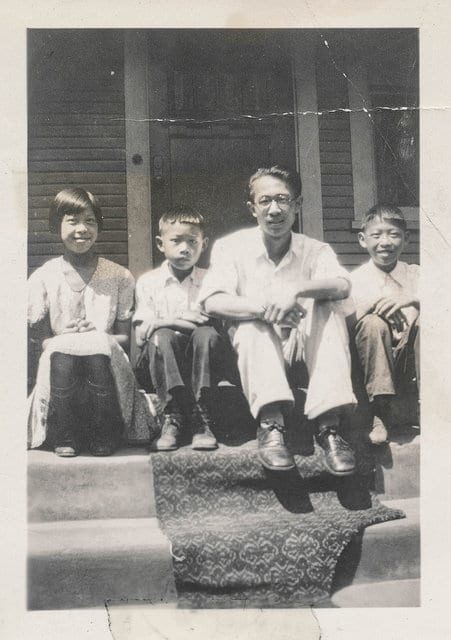 father and kids