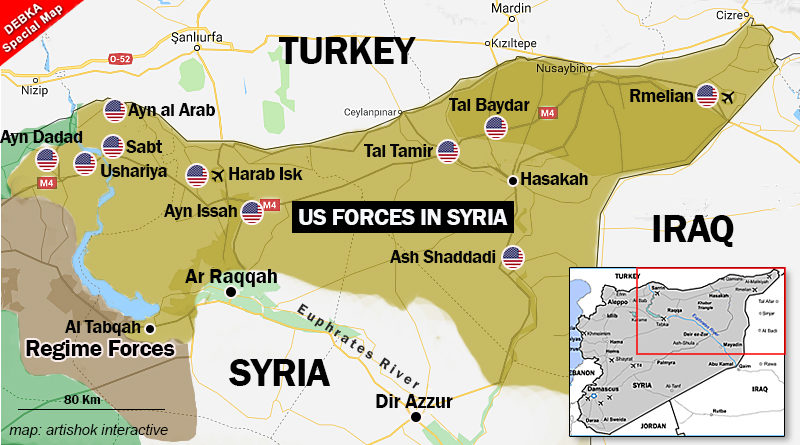 Click to enlarge Us bases north east syria