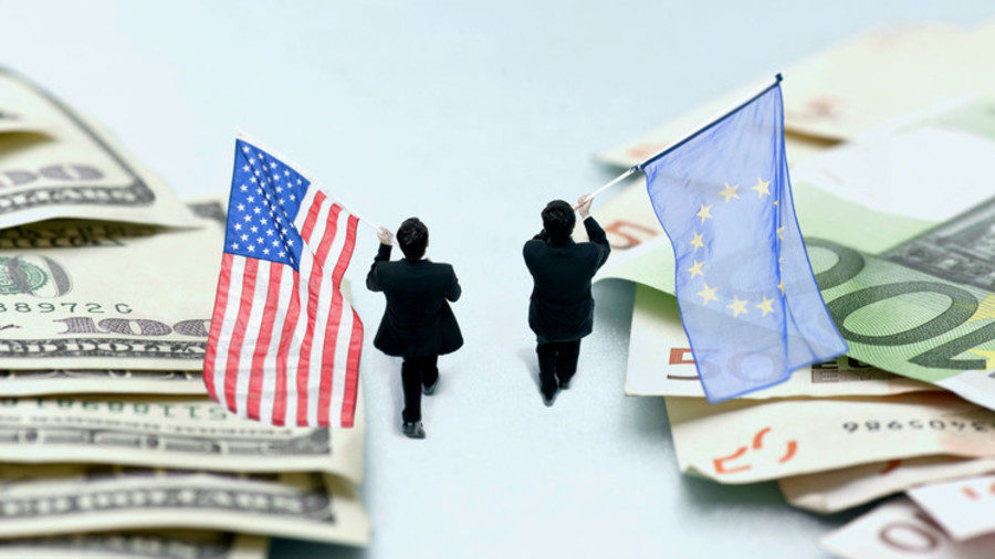dollars and euros