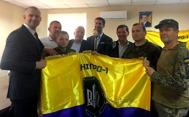 Click to enlarge Dnipro-1 militants McCain