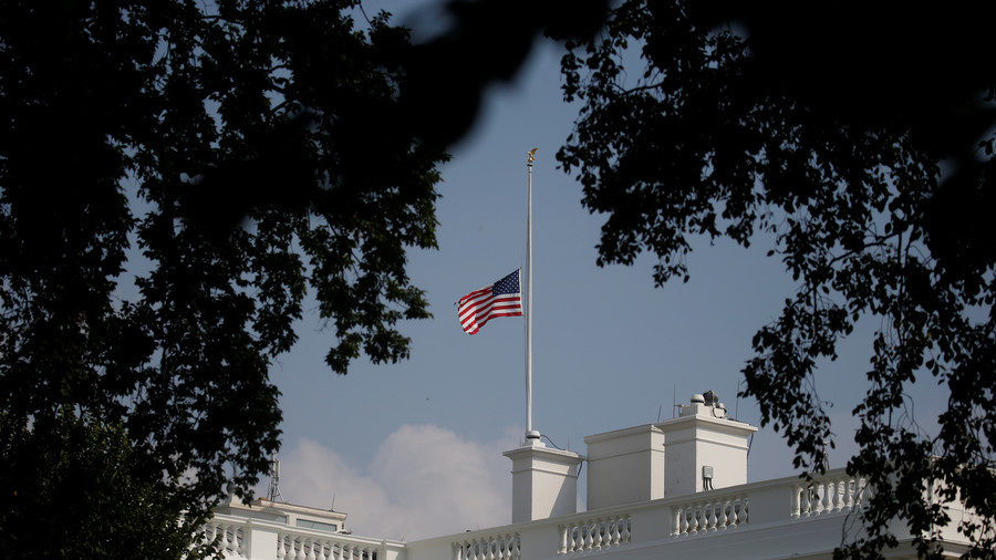 US flag half-staff McCain