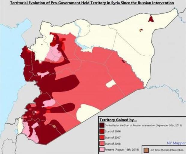 Click to enlarge Complete map of Syrian War after Russian intervention in 2015
