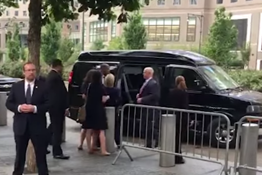 Click to enlarge 911 ceremony Hillary collapse