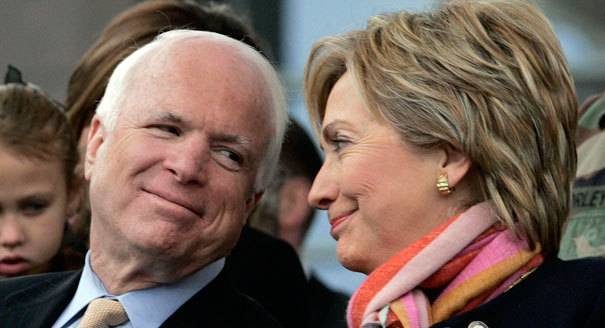 Hillary Clinton and John McCain