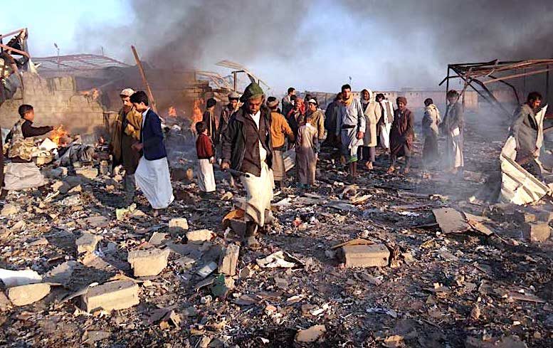 Yemen rubble