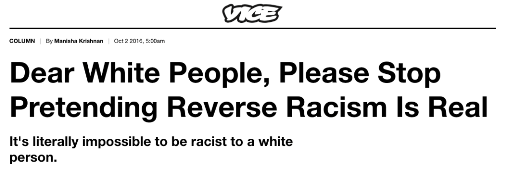 vice headline reverse racism