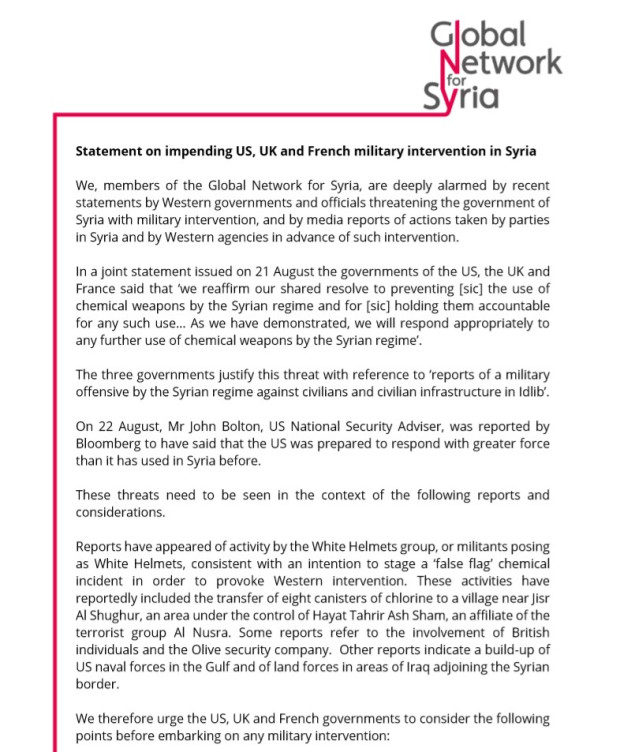 GNFS attack on Syria