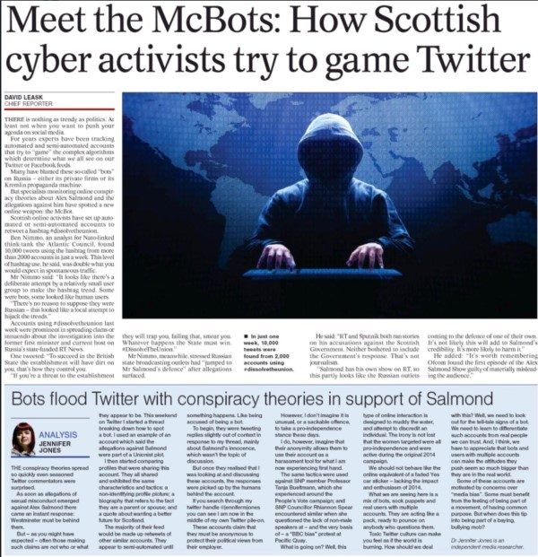 Herald McBots Scotland Russian bots
